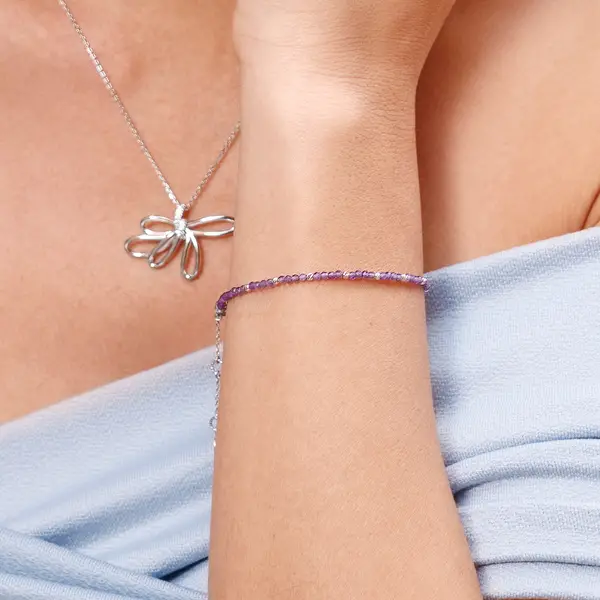 Leaf Jewelry Armkette Serenity, Rubin, 925 Sterlingsilber Neueste Stile