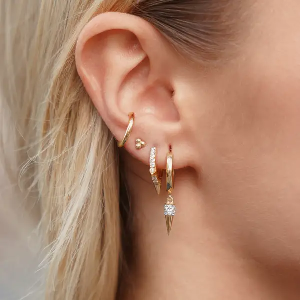 Leaf Jewelry Ohrstecker Bubble, 18 K Gelbgold vergoldet Nur für heute