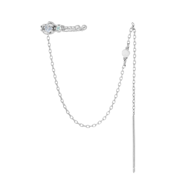 Leaf Jewelry Earcandy, Mondstein/Blauer Topaz, 925 Sterlingsilber Discount Store für neue Produkte