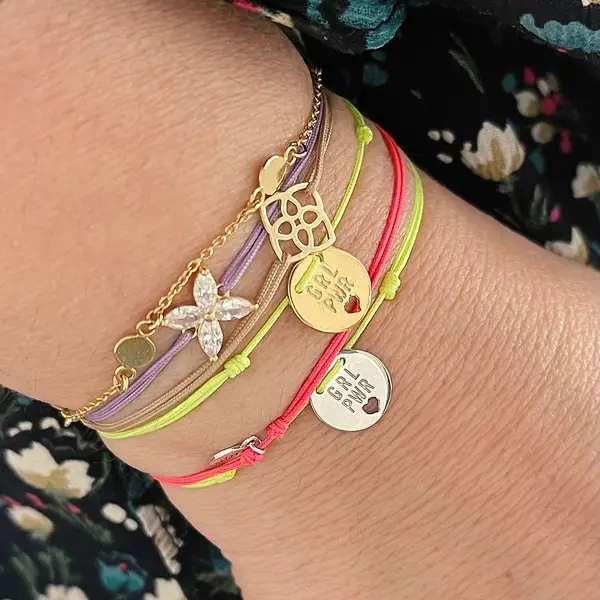 Leaf Jewelry Charity Armband GRL PWR, Koralle Kostenloser Versand international