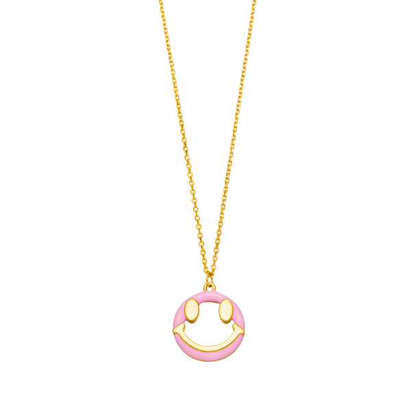 Leaf Jewelry Halskette "Joy" EMOJI, 18 K Gelbgold vergoldet Black Friday Preise