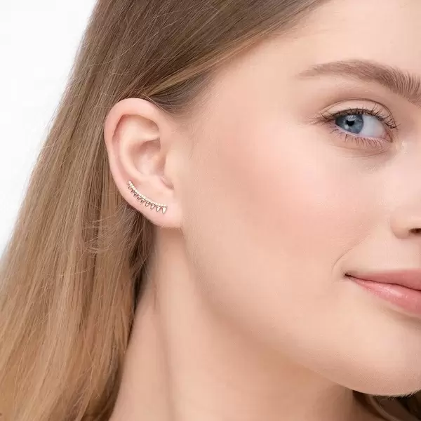 Leaf Jewelry Earclimber Memory II, 18 K Rosegold vergoldet Hotsell