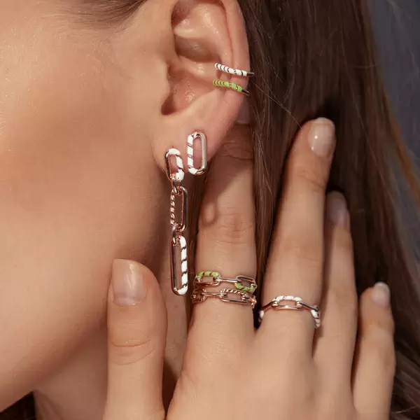 Leaf Jewelry Silber Earcuff, Gelbgold, Neon Twist Sonderangebot