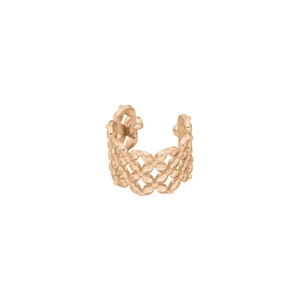 Leaf Jewelry Earcuff Grid, 18 K Rosegold vergoldet Exklusivangebot