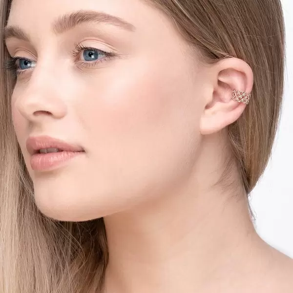 Leaf Jewelry Earcuff Grid, 18 K Rosegold vergoldet Exklusivangebot