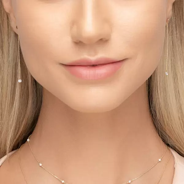 Leaf Jewelry Ohrringe Pure Kette, 18 K Gelbgold Muttertagsangebot