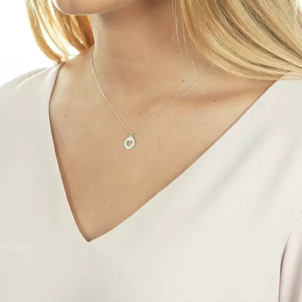 Leaf Jewelry Halskette Heart, 14 K Weißgold Valentinstagsangebot