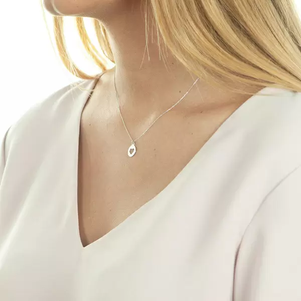 Leaf Jewelry Halskette Heart, 14 K Weißgold Valentinstagsangebot