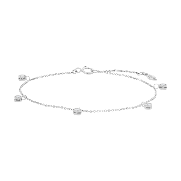 Leaf Jewelry Armkette "my first diamond" Charms, 14 K Weißgold Heißer Verkauf