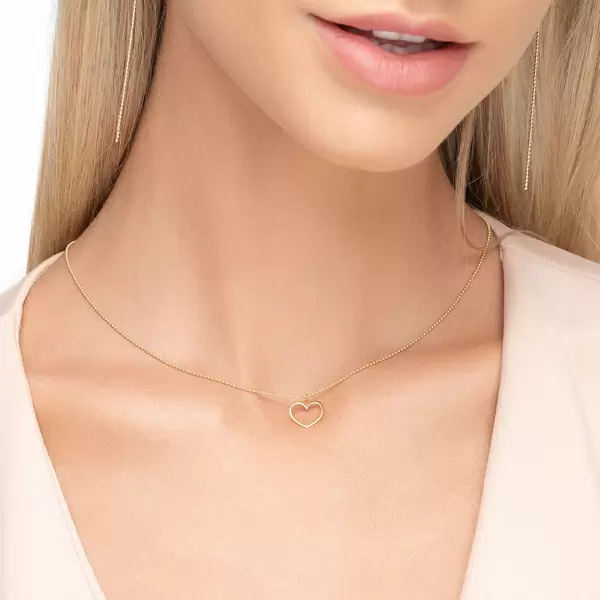 Leaf Jewelry Halskette GENTLE HEART, 14 K Gelbgold Neueste Mode