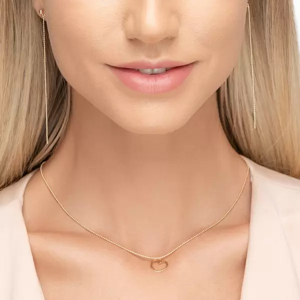 Leaf Jewelry Halskette GENTLE HEART, 14 K Gelbgold Neueste Mode