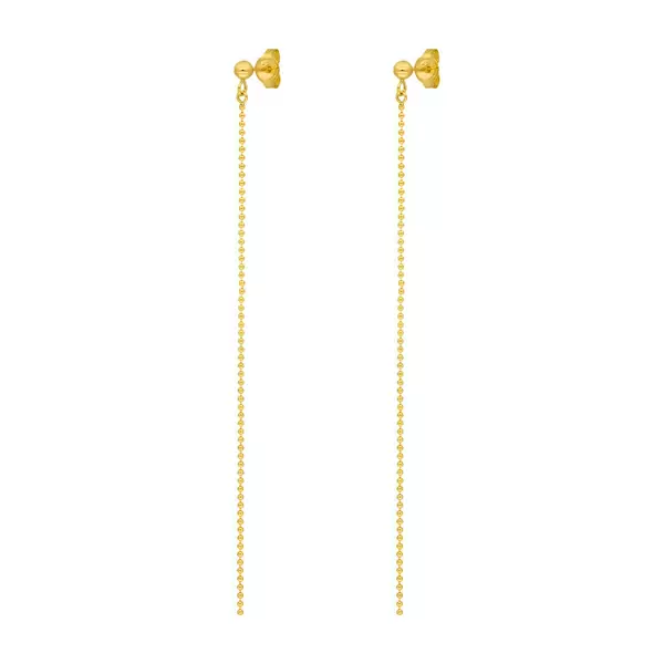 Leaf Jewelry Ohrringe Ball Chain, 14 K Gelbgold Exklusive Angebote