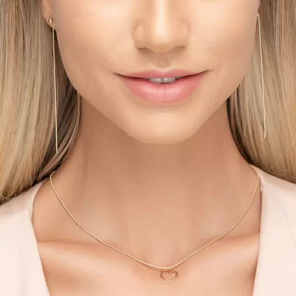 Leaf Jewelry Ohrringe Ball Chain, 14 K Gelbgold Exklusive Angebote