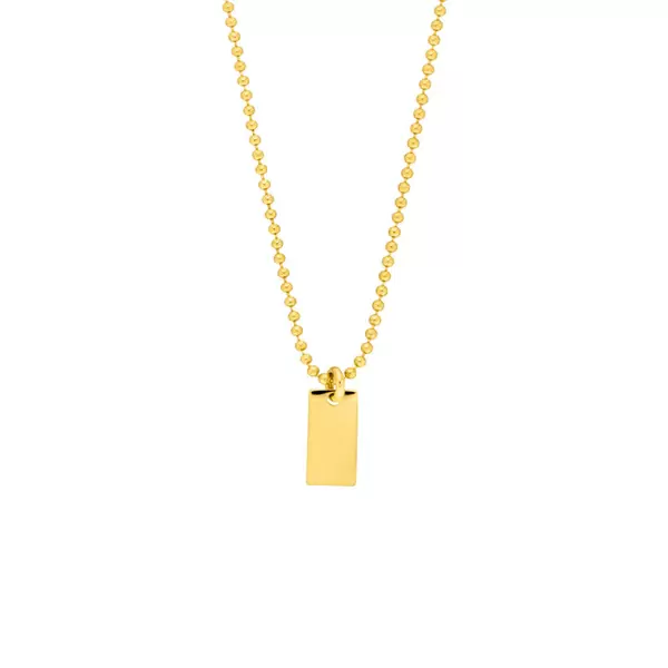 Leaf Jewelry Halskette Tiny Dog Tag, 14 K Gelbgold Bestseller