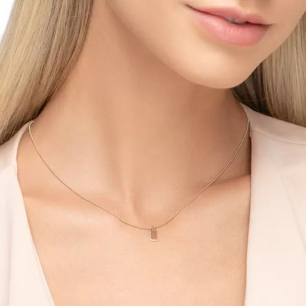 Leaf Jewelry Halskette Tiny Dog Tag, 14 K Gelbgold Bestseller