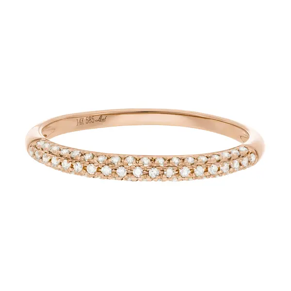 Leaf Jewelry Ring DAZZLE mit Diamanten, 14K Rosegold Räumungsverkauf