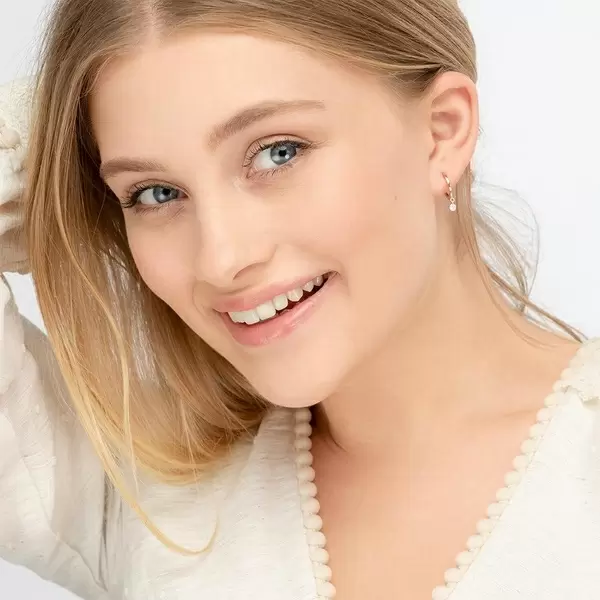 Leaf Jewelry Creole Pure mit Diamanten, 18 K Rosegold VIP-Rabatte