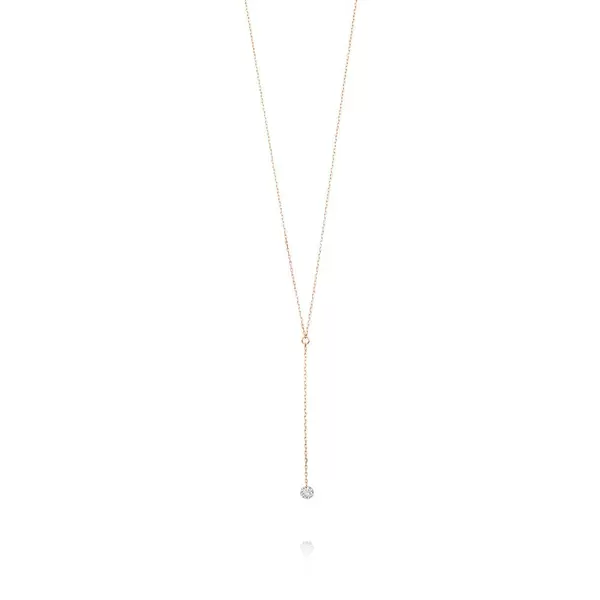 Leaf Jewelry Halskette Y-Pure Diamant, 18 K Rosegold Wochenangebot