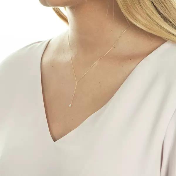 Leaf Jewelry Halskette Y-Pure Diamant, 18 K Rosegold Wochenangebot