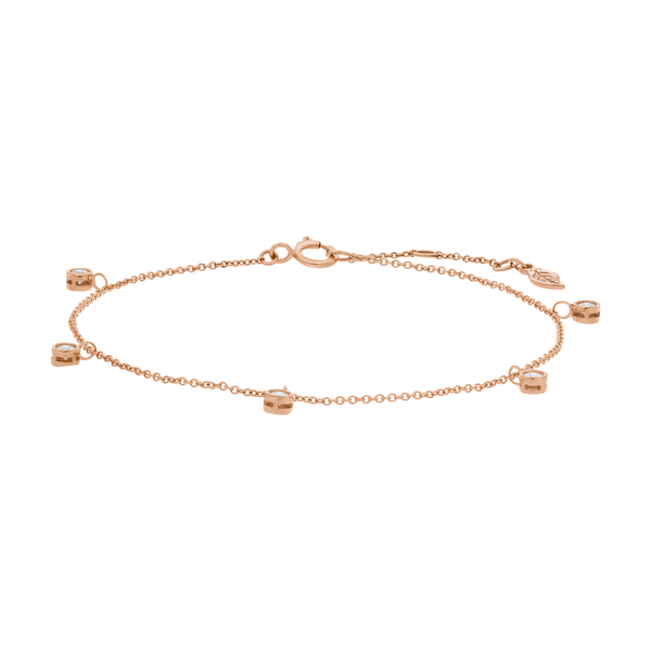 Leaf Jewelry Armkette "my first diamond" Charms, 14 K Rosegold Letzte 3 Tage
