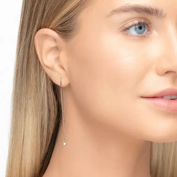 Leaf Jewelry Ohrringe "my first diamond", ball chain, 14 K Rosegold Neueste Stile