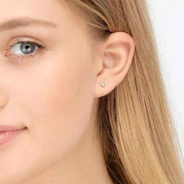 Leaf Jewelry Ohrstecker "my first diamond", 18 K Gelbgold Bis zu 60% Rabatt