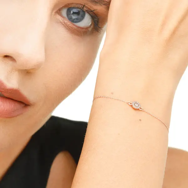 Leaf Jewelry Armkette Pavé II mit Diamanten, 18 K Rosegold Riesige Rabatte