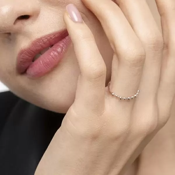 Leaf Jewelry Ring Kugel, 18 K Roségold Online