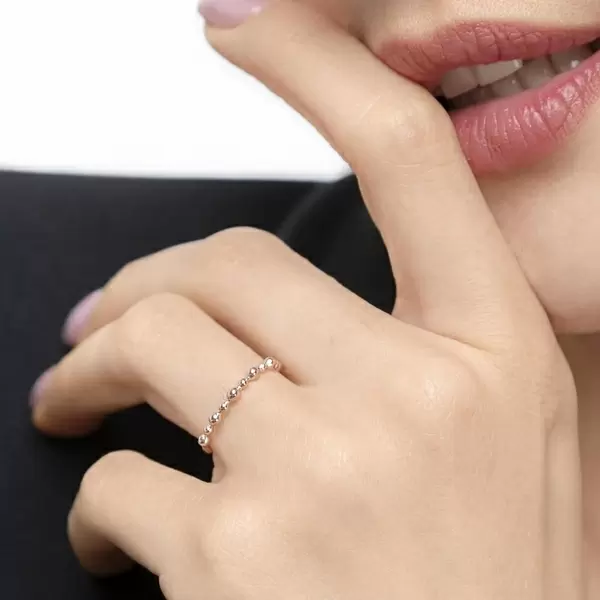 Leaf Jewelry Ring Kugel, 18 K Roségold Online