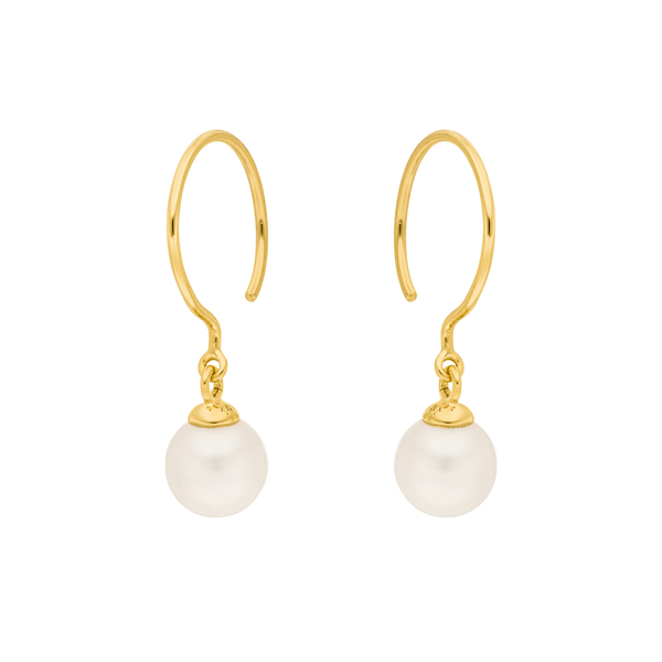 Leaf Jewelry Ohrhänger Single Pearls, 14K Gelbgold Verkauf