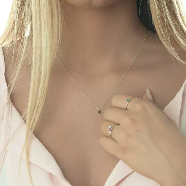 Leaf Jewelry Ring Cabochon, 14 K Roségold, Blauer Topas Günstiger Verkauf