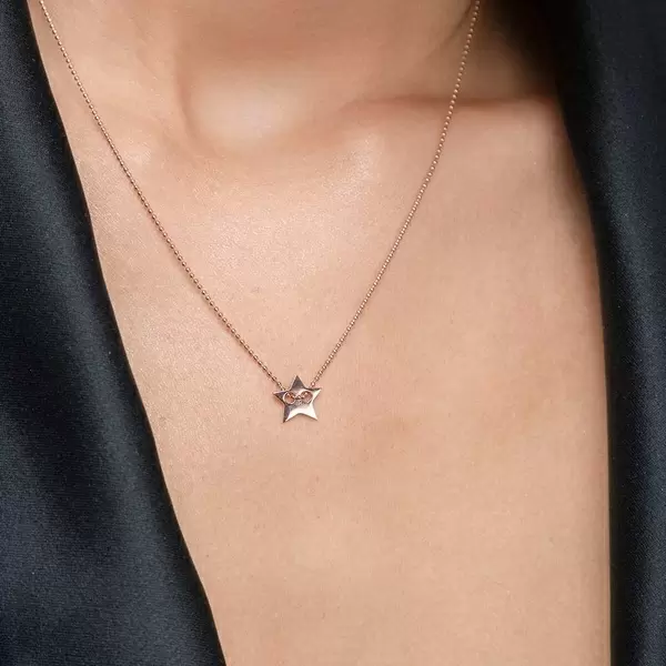 Leaf Jewelry Halskette Star, 14 K Rosegold Blitzverkäufe