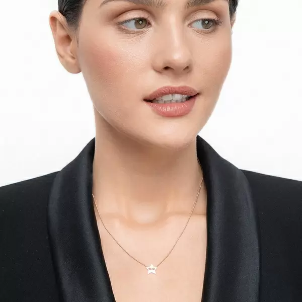 Leaf Jewelry Halskette Star, 14 K Rosegold Blitzverkäufe