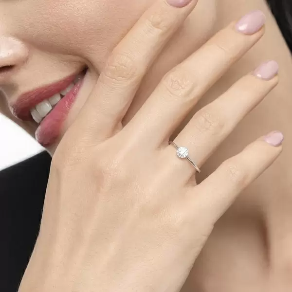 Leaf Jewelry Ring Pavé II, 18 K Weissgold Fabrik Onlineshop