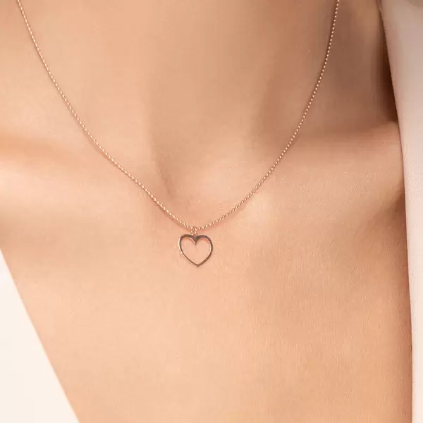 Leaf Jewelry Halskette GENTLE HEART, 14 K Rosegold Rabatt