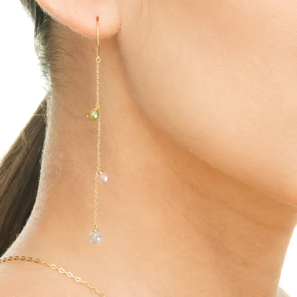 Leaf Jewelry Ohrhänger Sweet Gems, 14K Gelbgold Lagerräumung