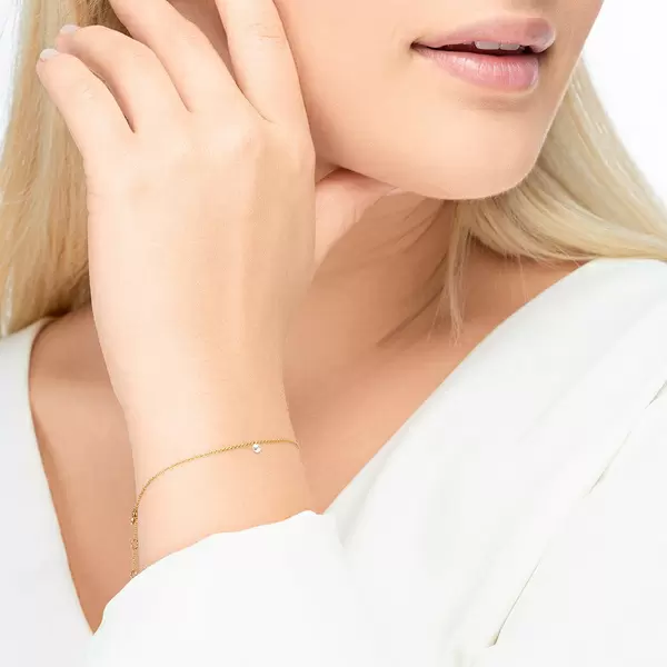 Leaf Jewelry Armkette Pure Diamanten, 18 K Gelbgold Heißer Verkauf