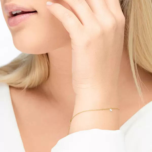 Leaf Jewelry Armkette Pure Diamanten, 18 K Gelbgold Heißer Verkauf