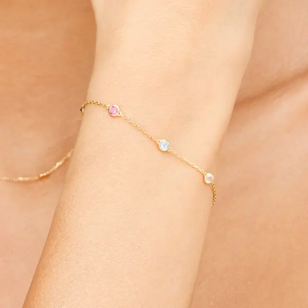 Leaf Jewelry Armkette Fine Gems, 14K Gelbgold Neuheiten