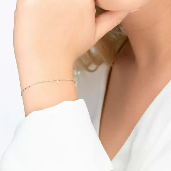 Leaf Jewelry Armkette Pure Diamanten, 18 K Weißgold Saisonale Angebote