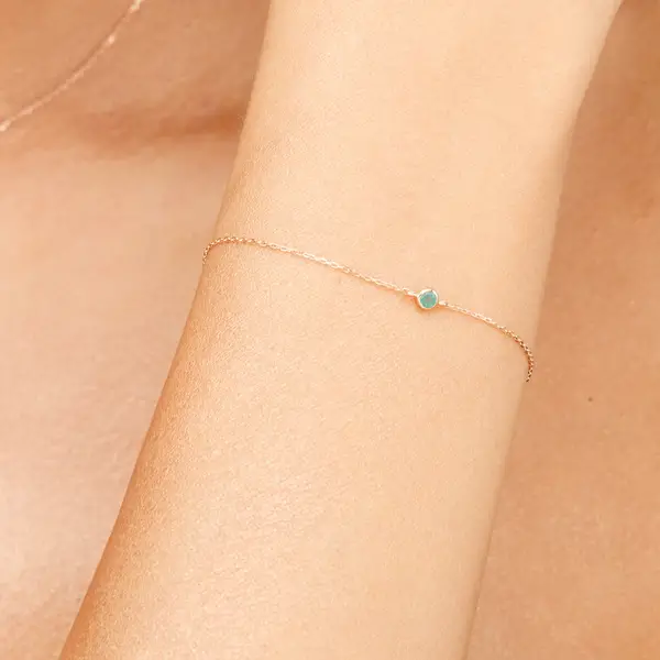 Leaf Jewelry Armkette Smaragd, 14K Weißgold Nur für heute