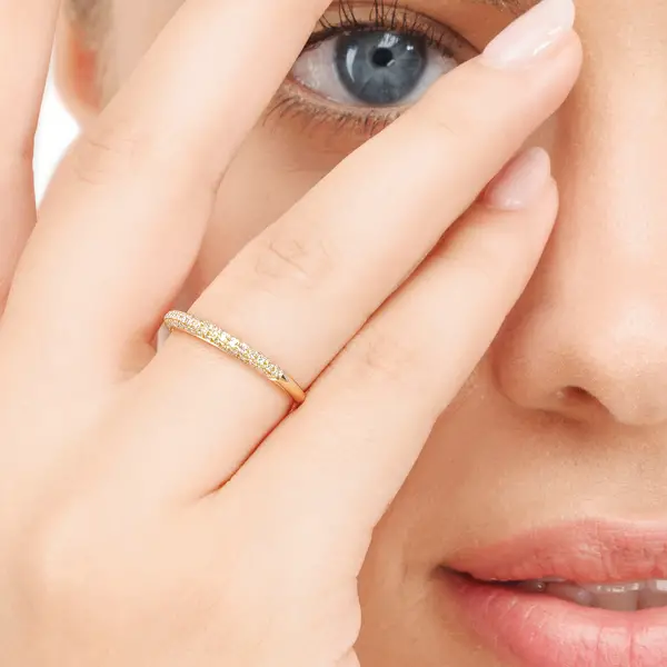 Leaf Jewelry Ring DAZZLE mit Diamanten, 14K Gelbgold Bis zu 55% Rabatt