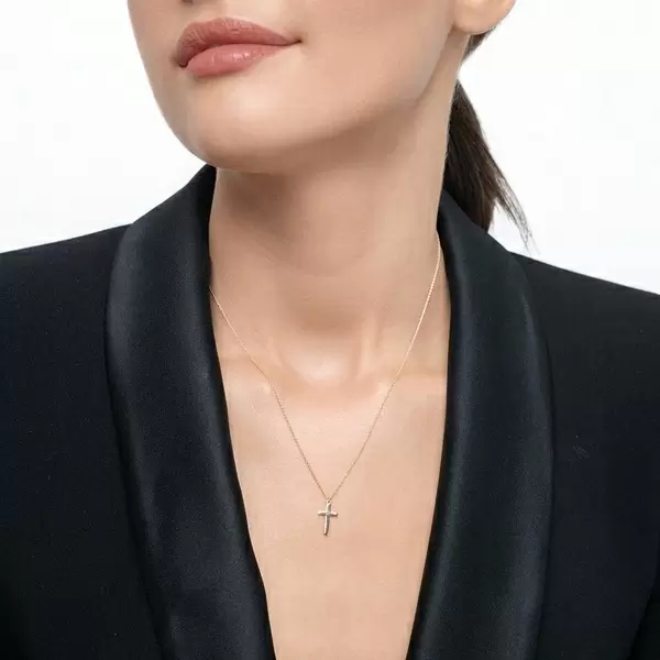 Leaf Jewelry Halskette Kreuz, 14 K Gelbgold Black Friday Preise