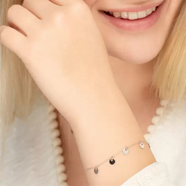 Leaf Jewelry Armkette Platelet, 14 K Weissgold Online