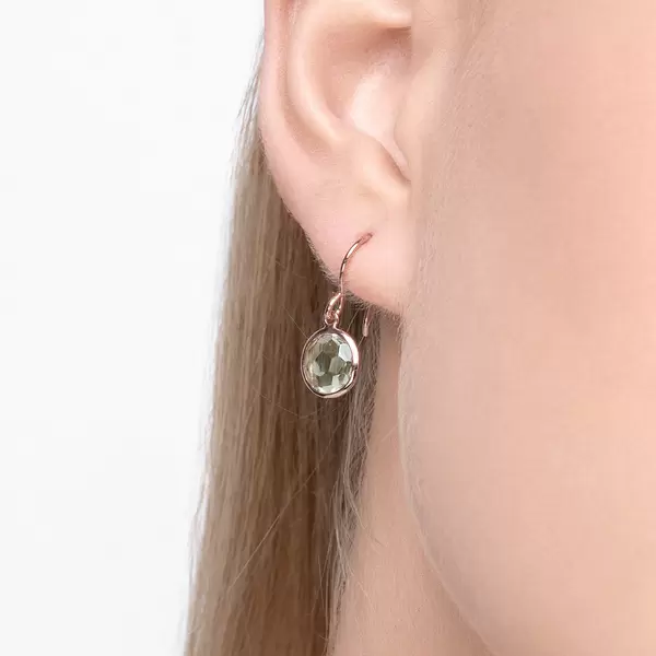 Leaf Jewelry Ohrringe Grüner Amethyst, 14 K Rosegold Auslauf