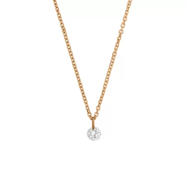 Leaf Jewelry Halskette Pure Diamant, 18 K Rosegold Verkauf