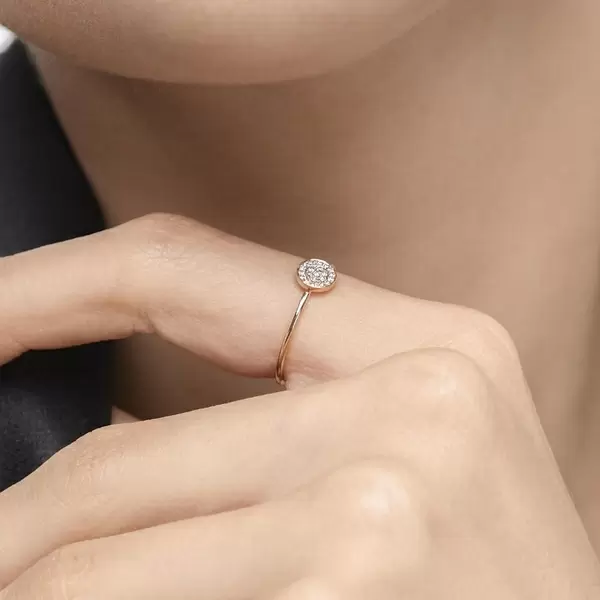 Leaf Jewelry Ring Pave mit Diamanten, 18 K Gelbgold Fabrik Onlineshop