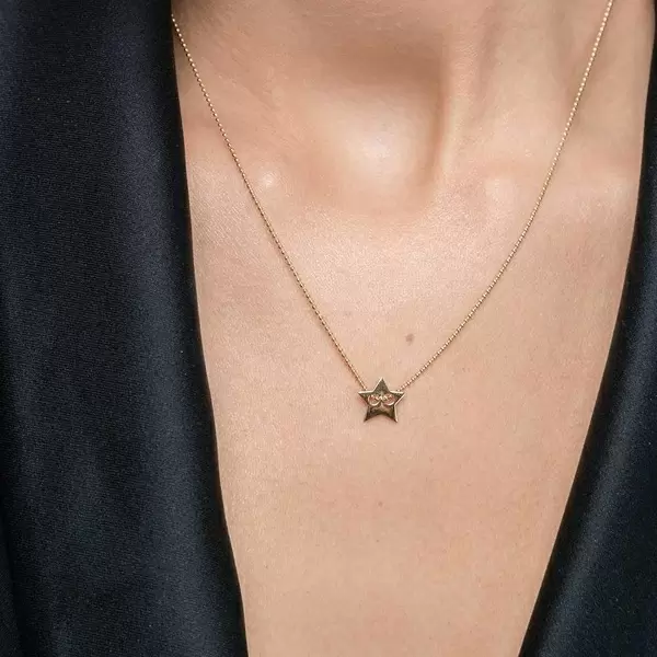 Leaf Jewelry Halskette Star, 14 K Gelbgold Fabrikpreis