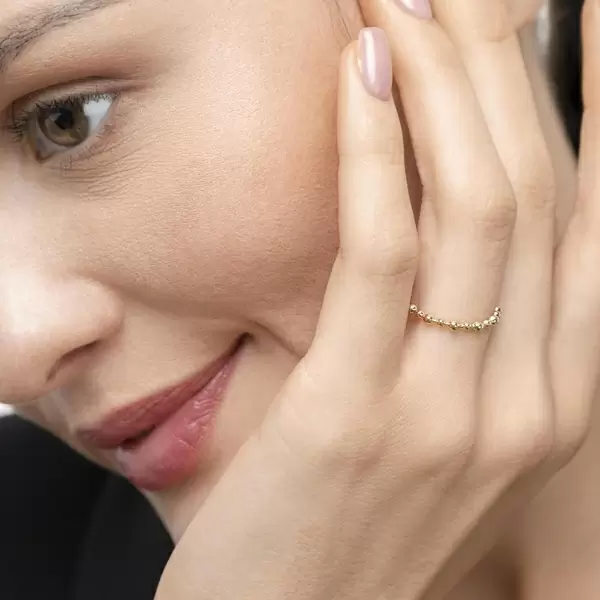 Leaf Jewelry Ring Kugel, 18 K Gelbgold Sonderangebot