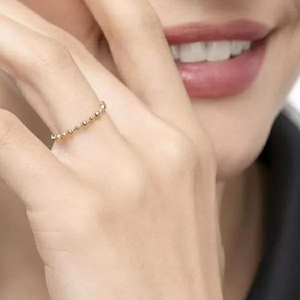 Leaf Jewelry Ring Kugel, 18 K Gelbgold Sonderangebot